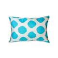 Pasargad 15X24 Silk Velvet Ikat Pillow, Aqua - 15 x 24 in. IK27